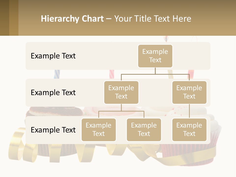 A Group Of Cupcakes With Candles On Them PowerPoint Template