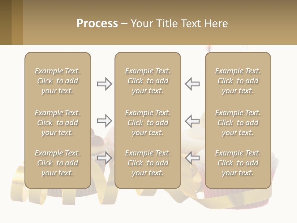 A Group Of Cupcakes With Candles On Them PowerPoint Template