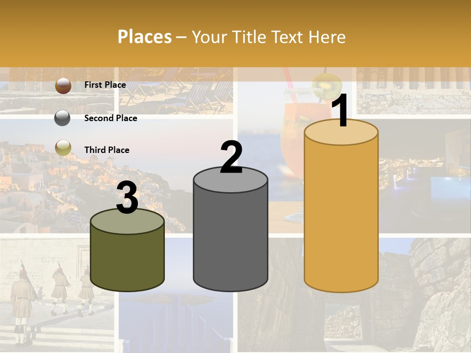 A Collage Of Different Pictures With A Drink PowerPoint Template