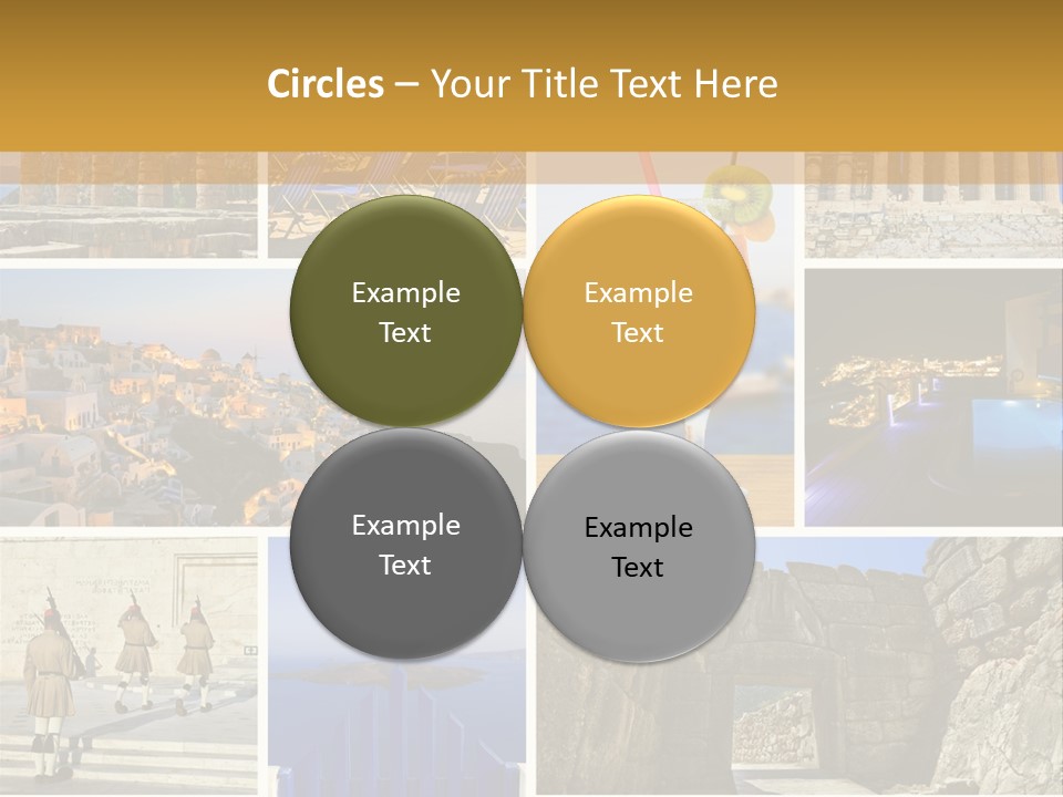 A Collage Of Different Pictures With A Drink PowerPoint Template