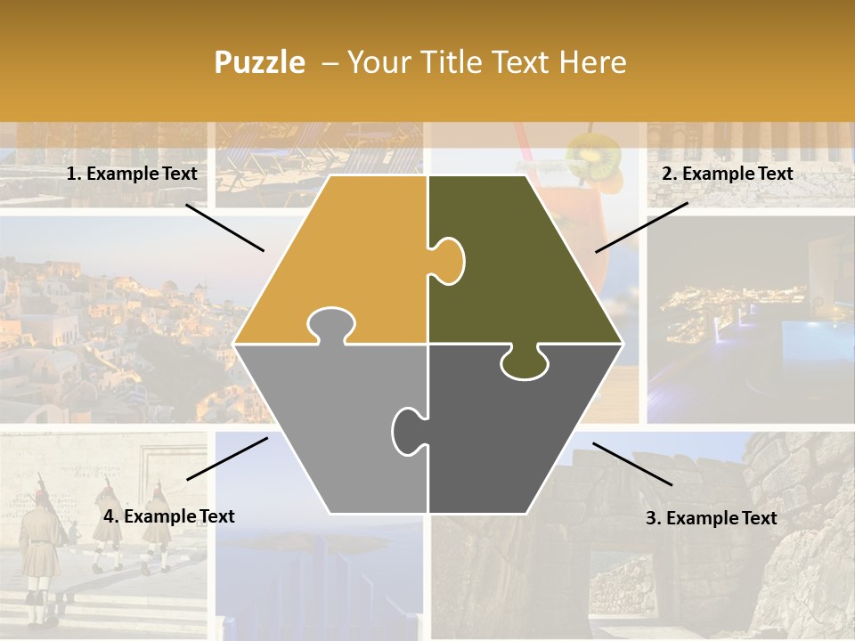 A Collage Of Different Pictures With A Drink PowerPoint Template