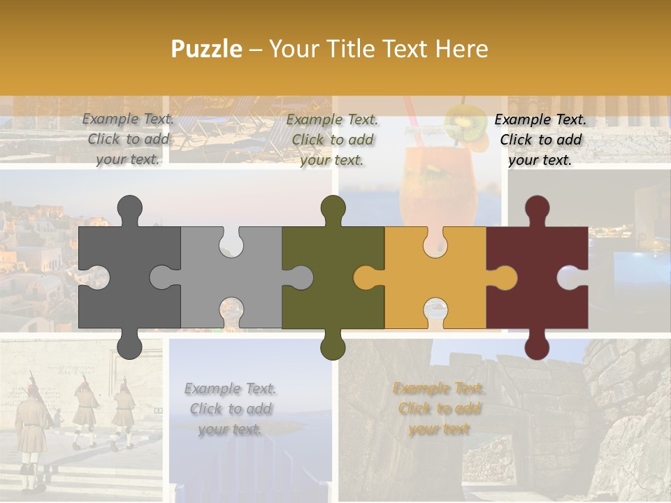 A Collage Of Different Pictures With A Drink PowerPoint Template