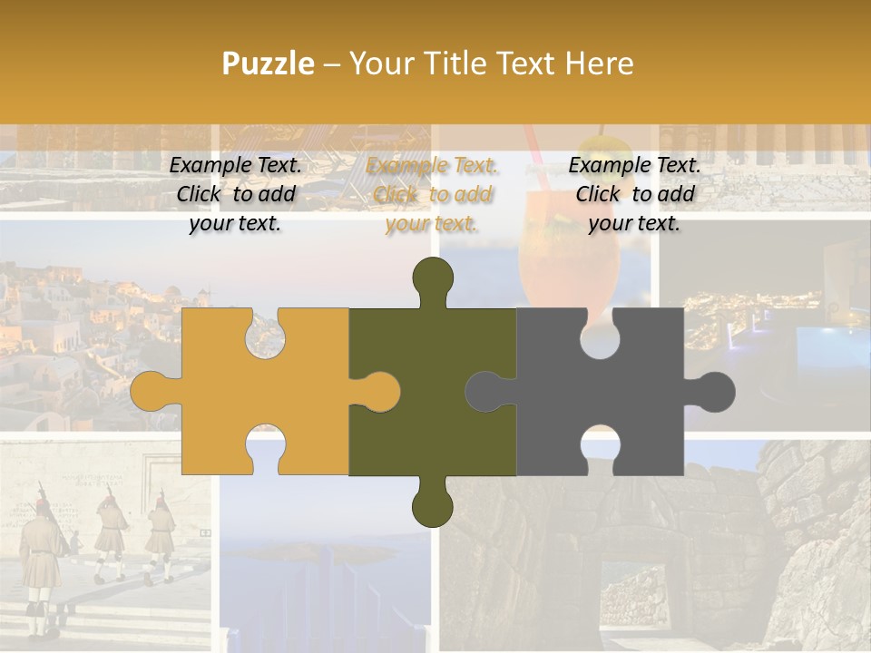 A Collage Of Different Pictures With A Drink PowerPoint Template