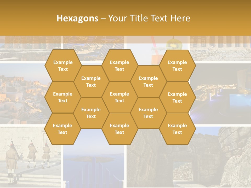 A Collage Of Different Pictures With A Drink PowerPoint Template