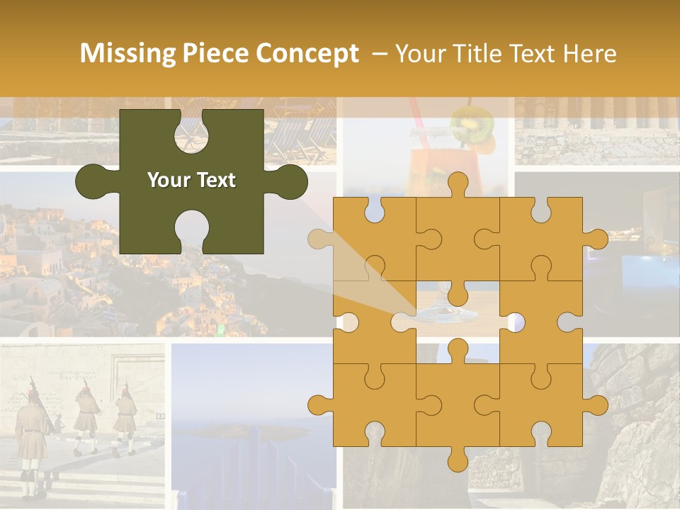 A Collage Of Different Pictures With A Drink PowerPoint Template