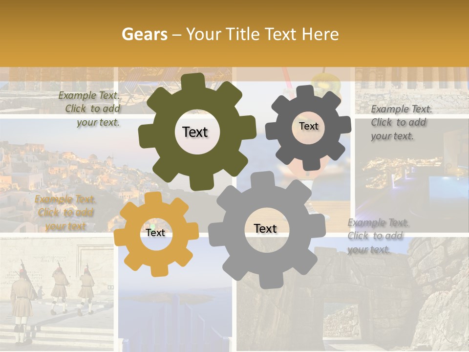 A Collage Of Different Pictures With A Drink PowerPoint Template