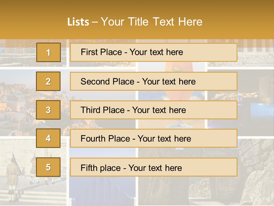 A Collage Of Different Pictures With A Drink PowerPoint Template