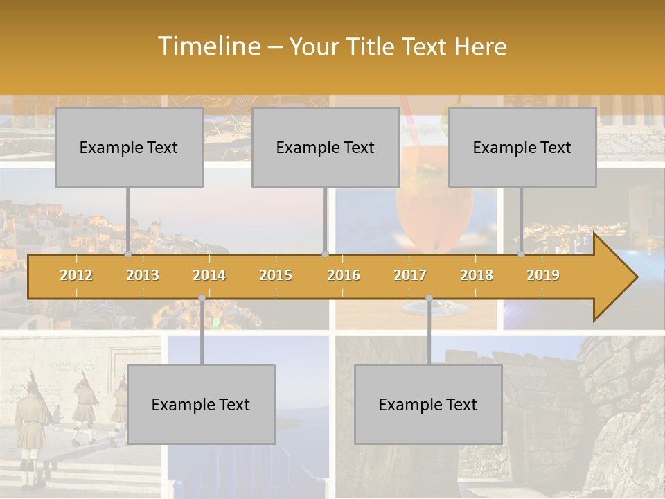 A Collage Of Different Pictures With A Drink PowerPoint Template