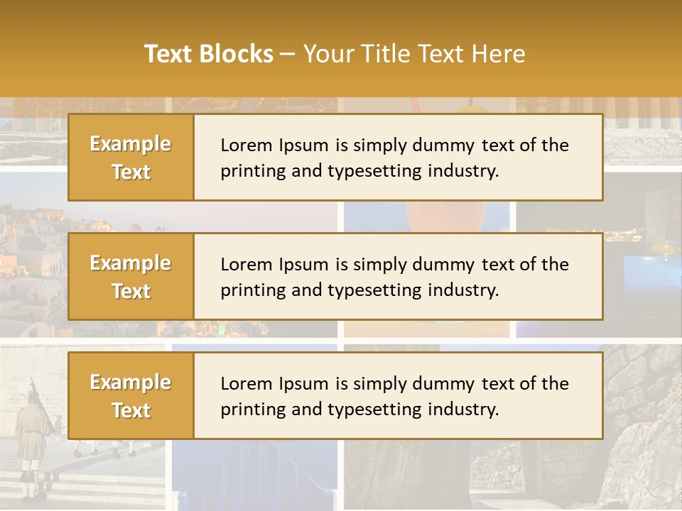 A Collage Of Different Pictures With A Drink PowerPoint Template