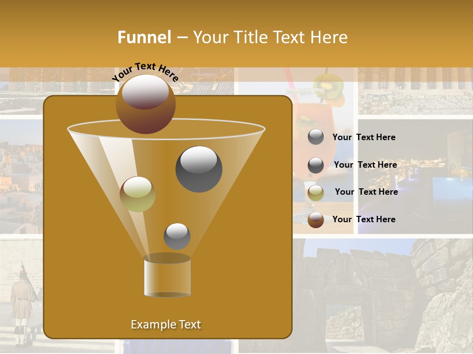 A Collage Of Different Pictures With A Drink PowerPoint Template