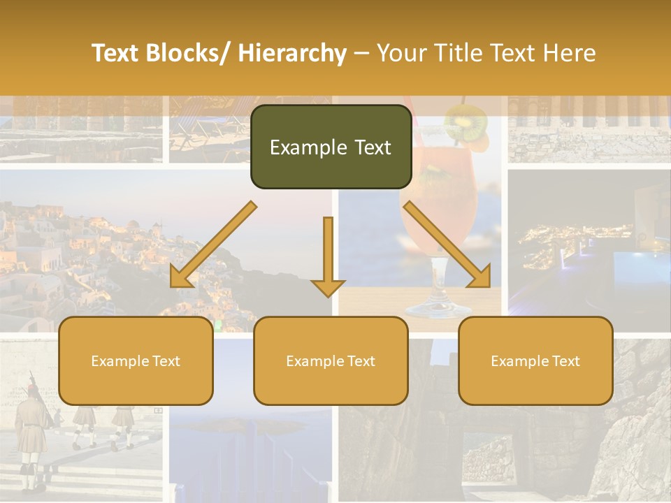 A Collage Of Different Pictures With A Drink PowerPoint Template