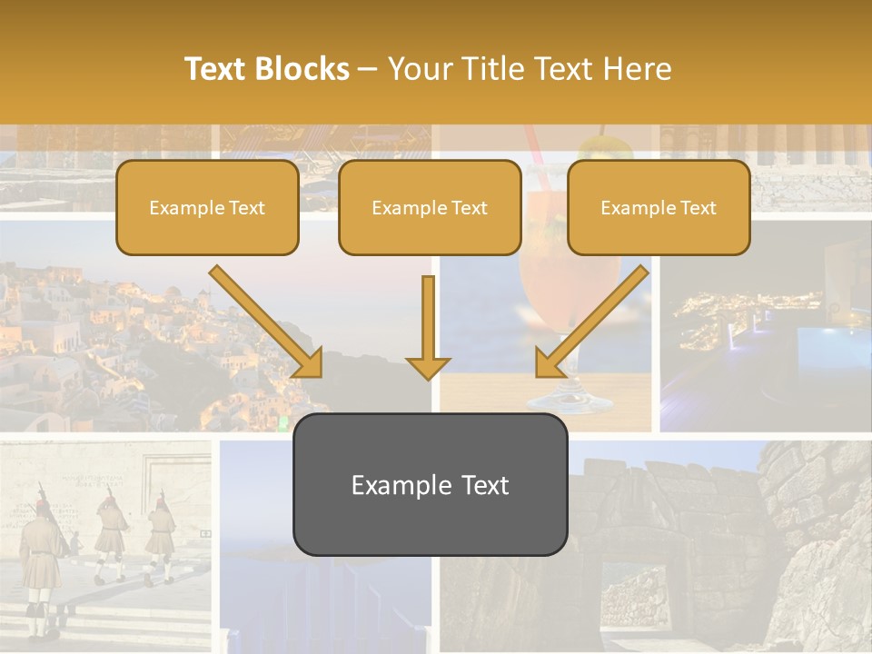 A Collage Of Different Pictures With A Drink PowerPoint Template