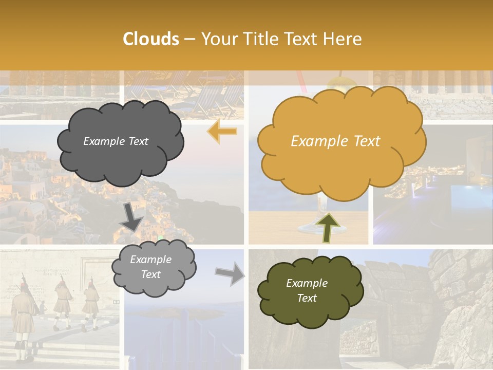 A Collage Of Different Pictures With A Drink PowerPoint Template