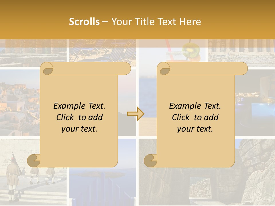 A Collage Of Different Pictures With A Drink PowerPoint Template