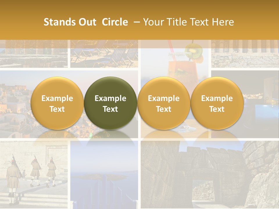 A Collage Of Different Pictures With A Drink PowerPoint Template