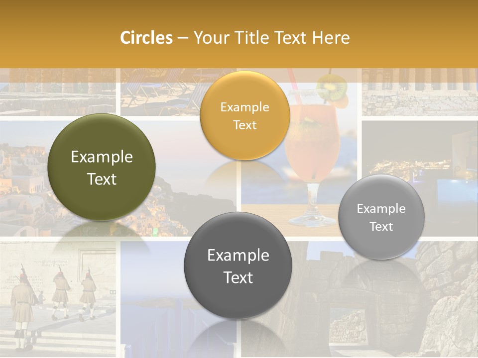 A Collage Of Different Pictures With A Drink PowerPoint Template