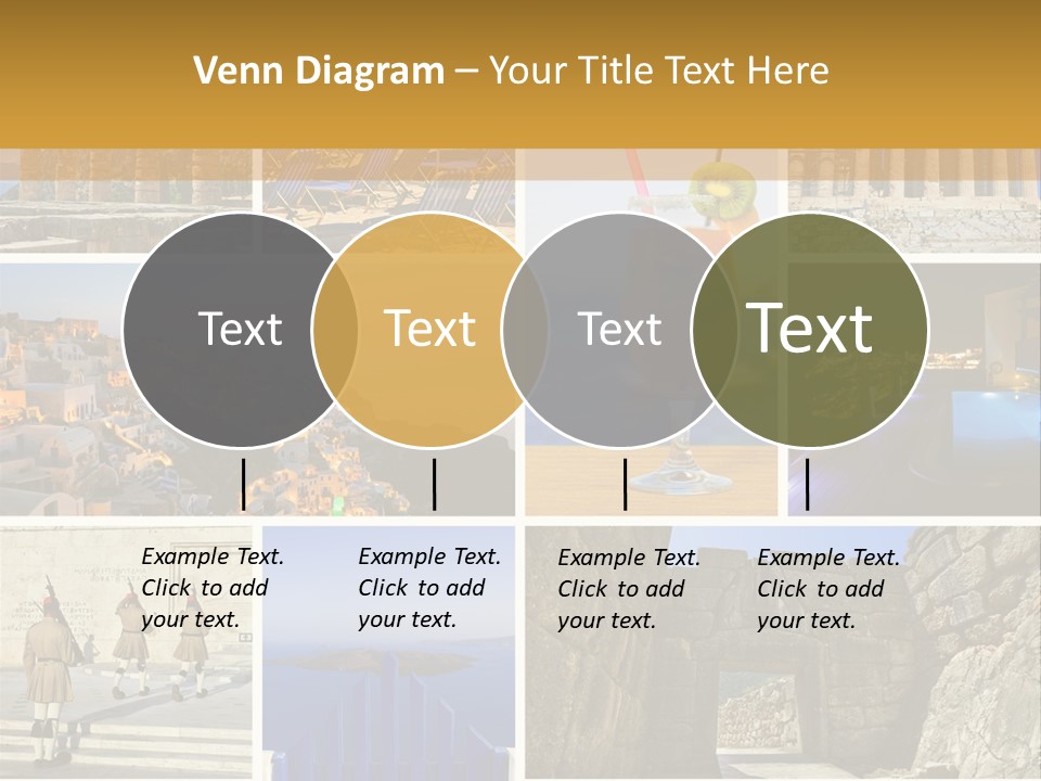 A Collage Of Different Pictures With A Drink PowerPoint Template