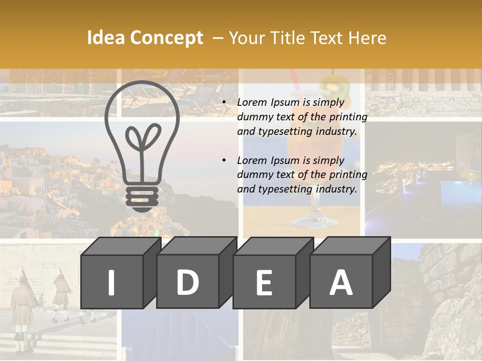 A Collage Of Different Pictures With A Drink PowerPoint Template