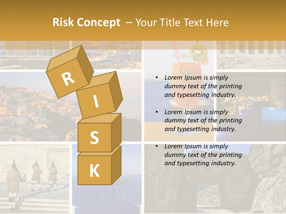 A Collage Of Different Pictures With A Drink PowerPoint Template