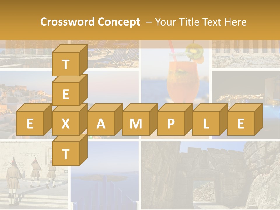 A Collage Of Different Pictures With A Drink PowerPoint Template