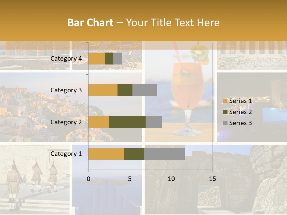 A Collage Of Different Pictures With A Drink PowerPoint Template