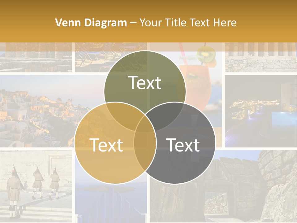 A Collage Of Different Pictures With A Drink PowerPoint Template