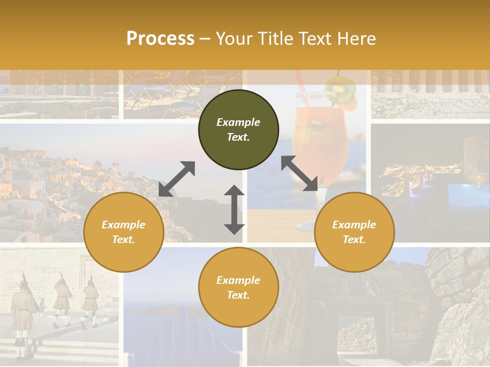 A Collage Of Different Pictures With A Drink PowerPoint Template