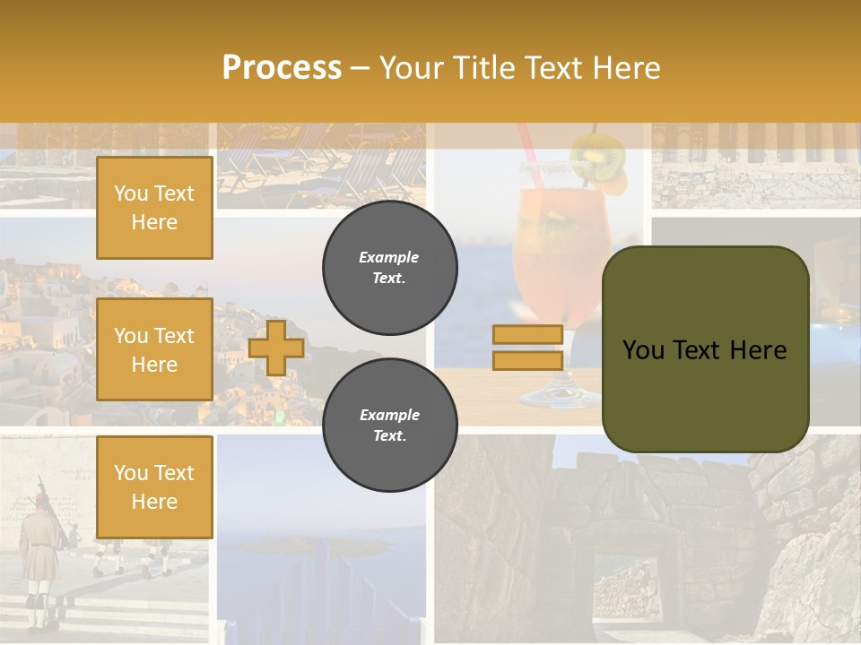 A Collage Of Different Pictures With A Drink PowerPoint Template