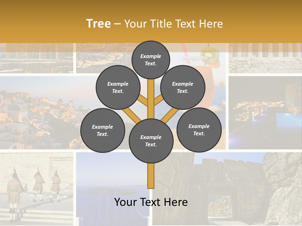 A Collage Of Different Pictures With A Drink PowerPoint Template