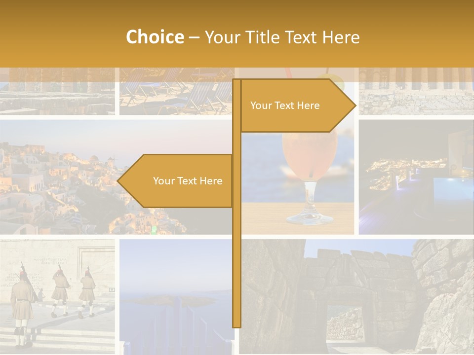 A Collage Of Different Pictures With A Drink PowerPoint Template