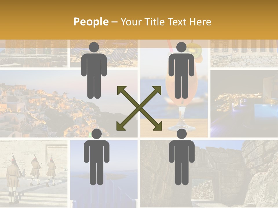 A Collage Of Different Pictures With A Drink PowerPoint Template