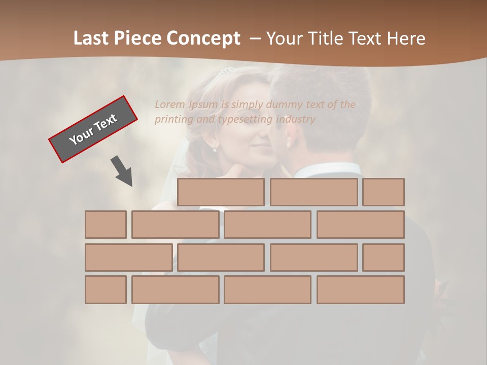 A Bride And Groom Are Hugging In Front Of A Tree PowerPoint Template