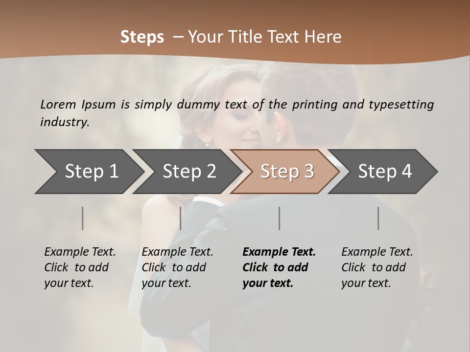 A Bride And Groom Are Hugging In Front Of A Tree PowerPoint Template
