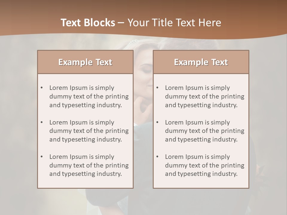 A Bride And Groom Are Hugging In Front Of A Tree PowerPoint Template