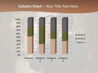 A Bride And Groom Are Hugging In Front Of A Tree PowerPoint Template