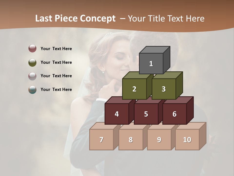 A Bride And Groom Are Hugging In Front Of A Tree PowerPoint Template