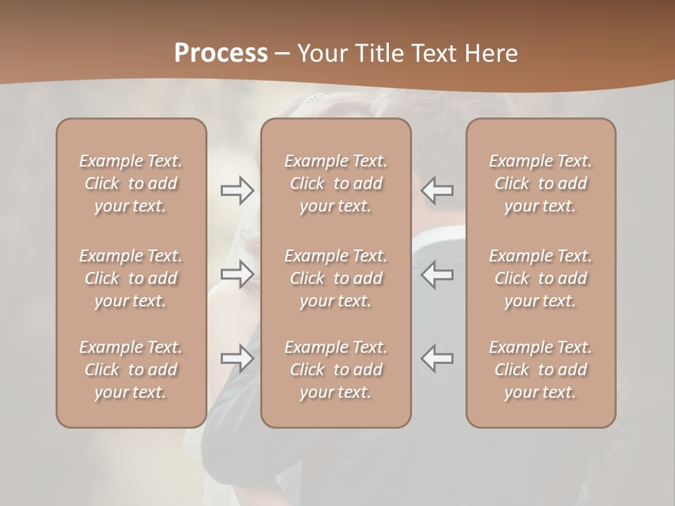 A Bride And Groom Are Hugging In Front Of A Tree PowerPoint Template