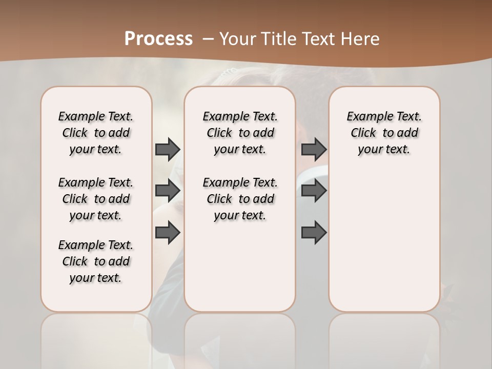 A Bride And Groom Are Hugging In Front Of A Tree PowerPoint Template