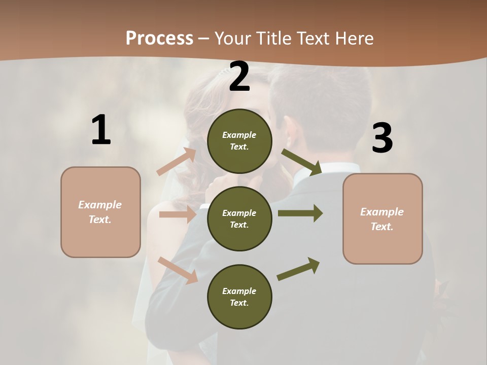 A Bride And Groom Are Hugging In Front Of A Tree PowerPoint Template