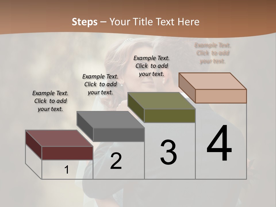 A Bride And Groom Are Hugging In Front Of A Tree PowerPoint Template