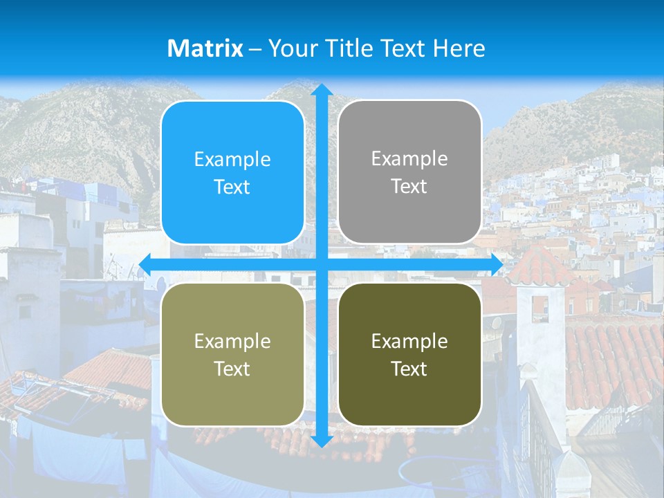 A View Of A City With Mountains In The Background PowerPoint Template