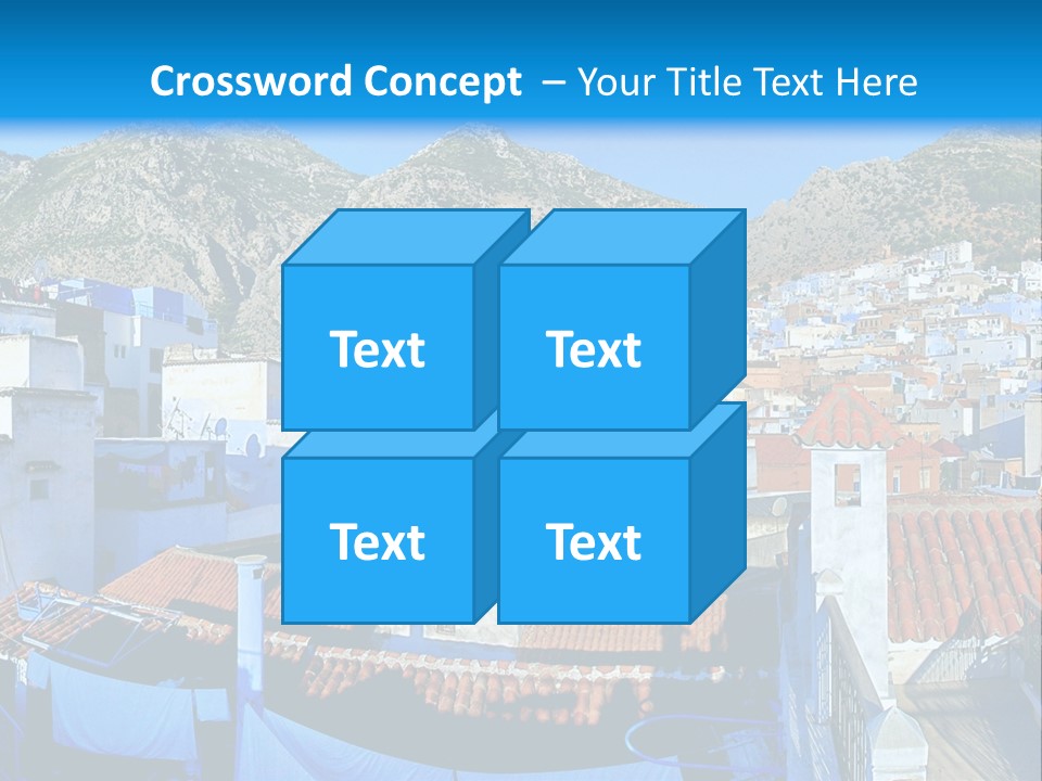 A View Of A City With Mountains In The Background PowerPoint Template