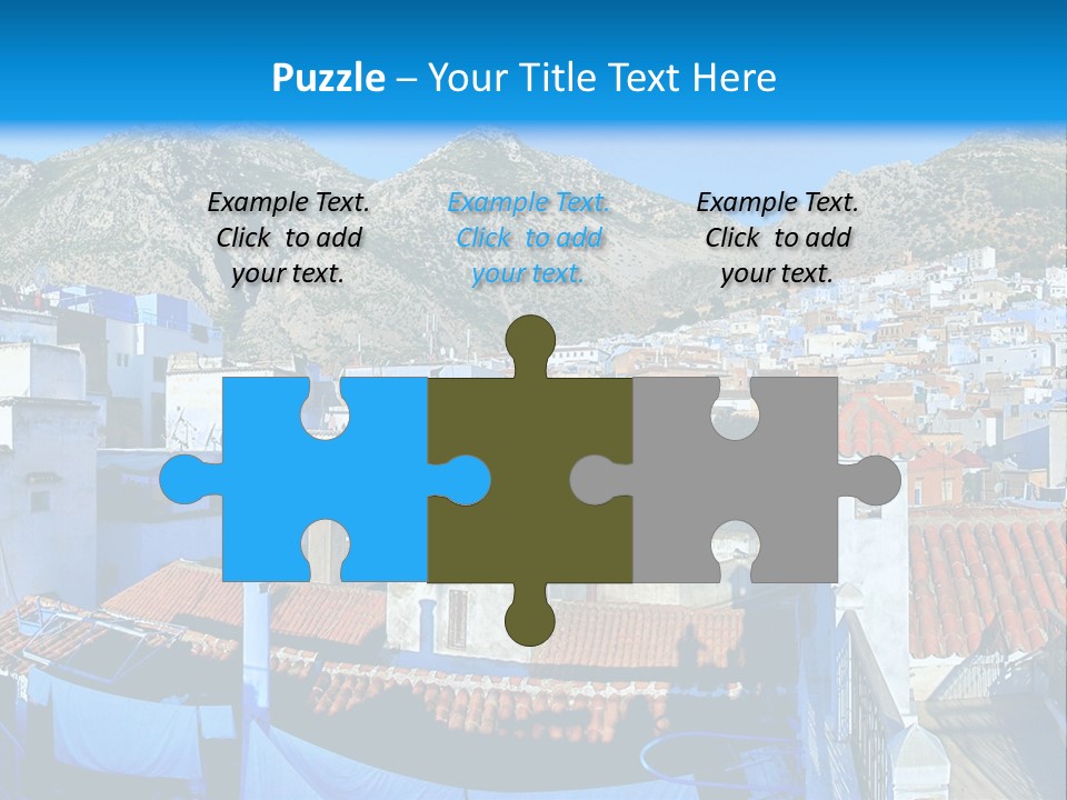 A View Of A City With Mountains In The Background PowerPoint Template