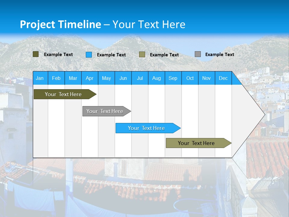 A View Of A City With Mountains In The Background PowerPoint Template