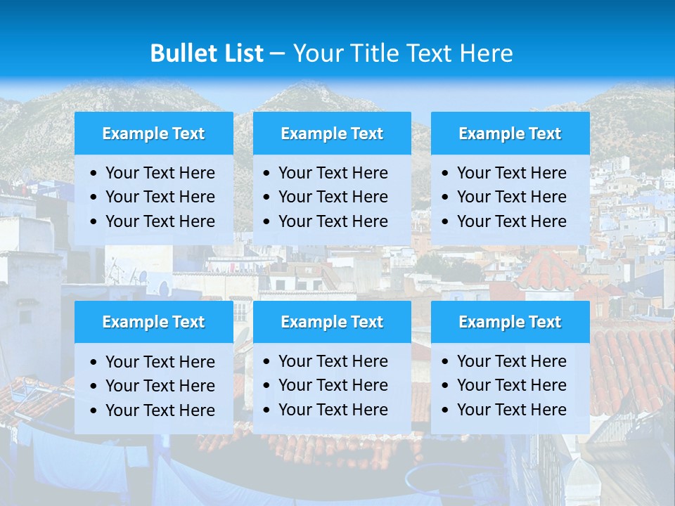 A View Of A City With Mountains In The Background PowerPoint Template