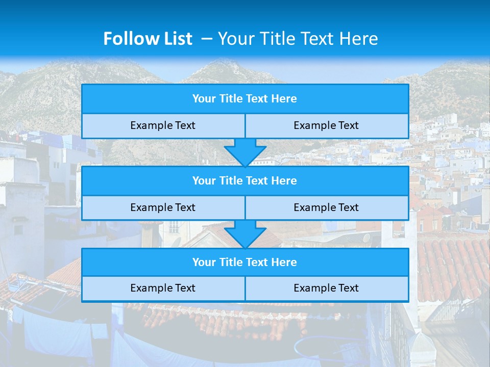 A View Of A City With Mountains In The Background PowerPoint Template