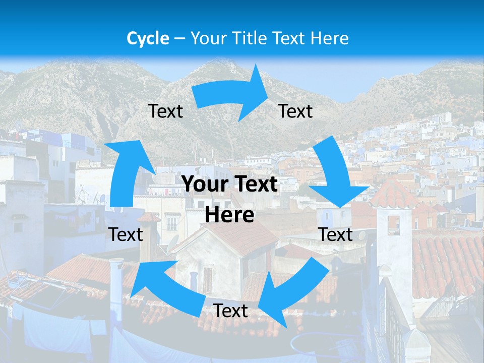 A View Of A City With Mountains In The Background PowerPoint Template