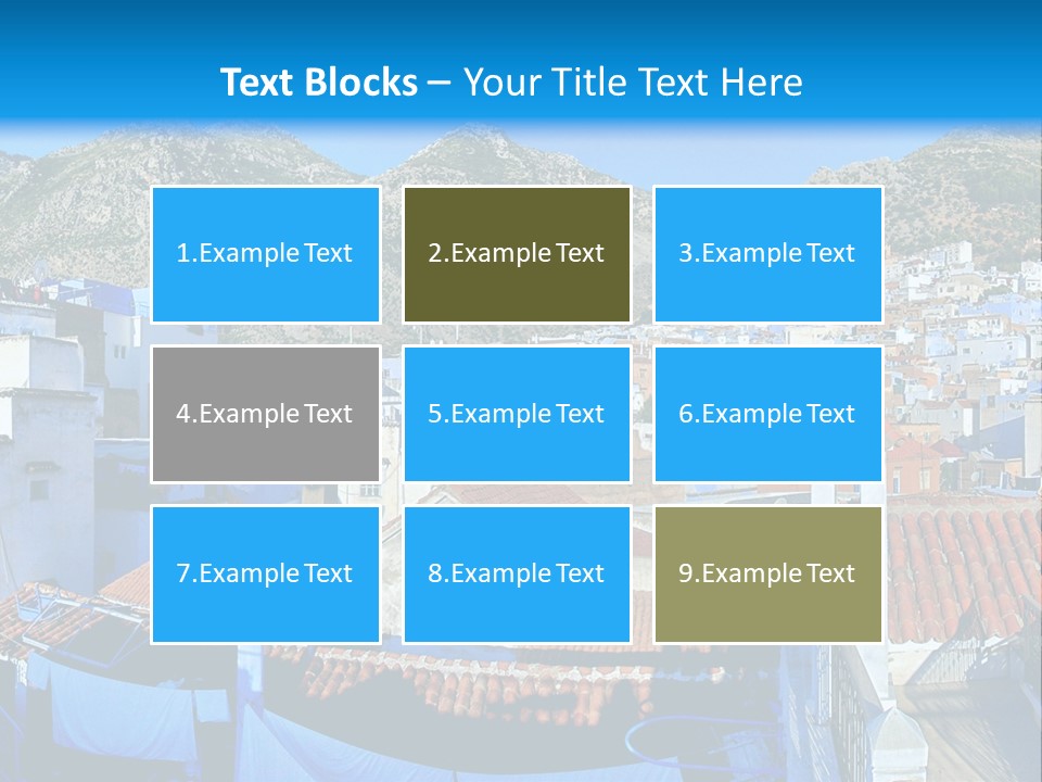 A View Of A City With Mountains In The Background PowerPoint Template