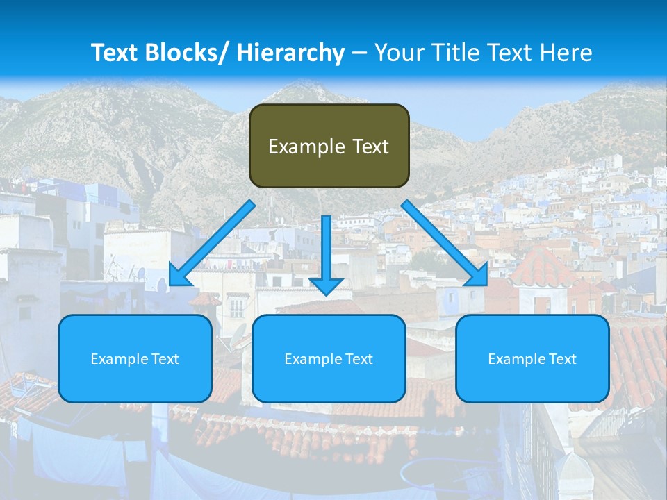 A View Of A City With Mountains In The Background PowerPoint Template