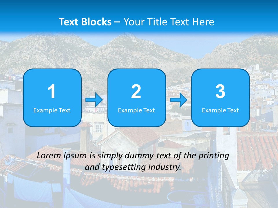 A View Of A City With Mountains In The Background PowerPoint Template